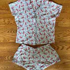 Roller Rabbit short pajamas PJ size M cheetah garden